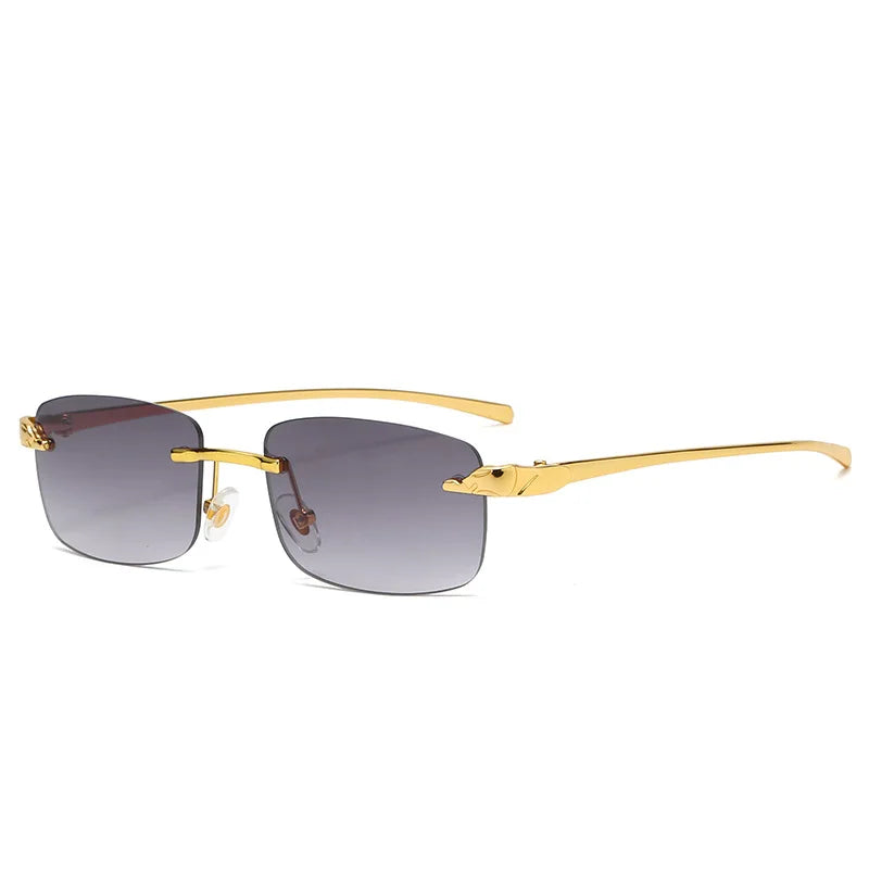 👑 MilanoMist S9407 – Rimless Gold Luxe Square Shades