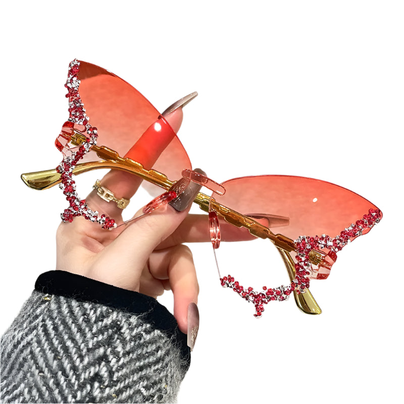 🦋 FlutterFame – Crystal Wing Butterfly Sunnies